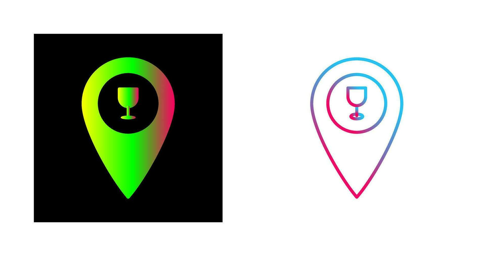 Unique Bar Location Vector Icon