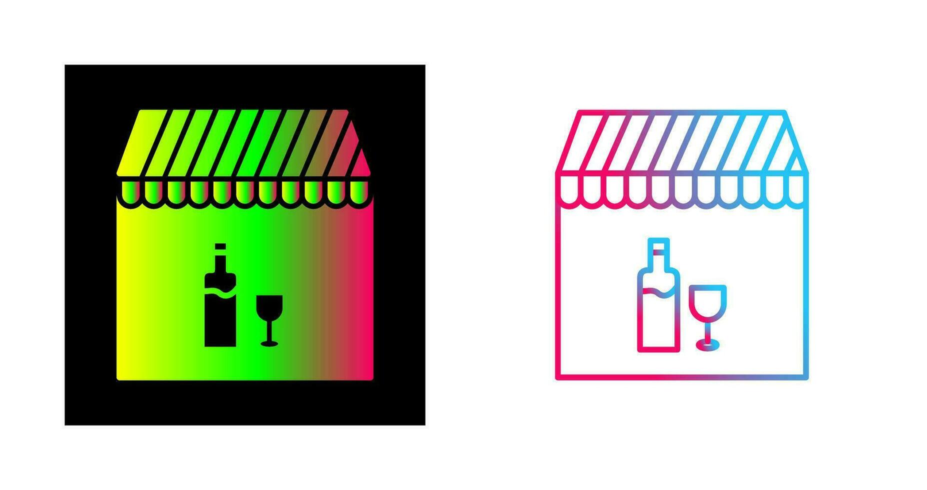 Unique Cafe and Bar Vector Icon