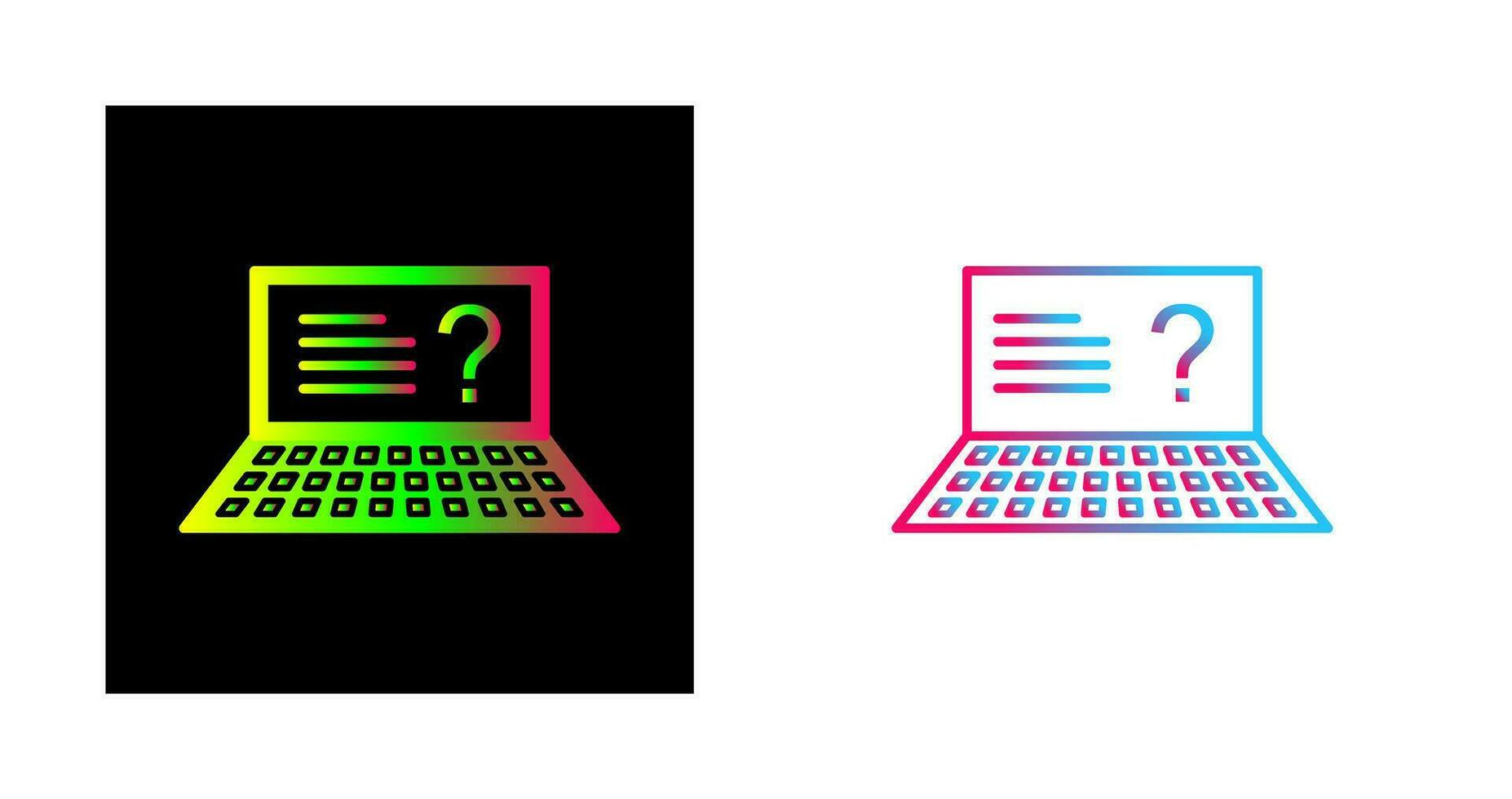 Unique Online Exam Vector Icon