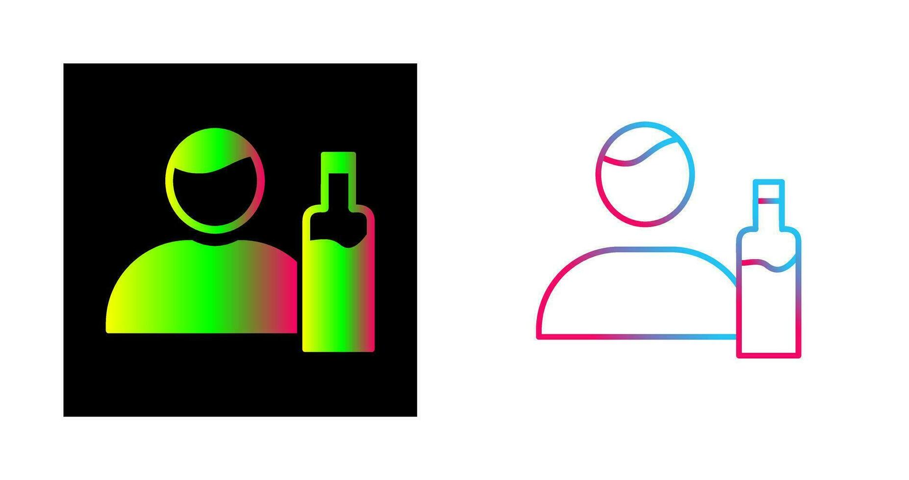 Unique Man And Drink Vector Icon