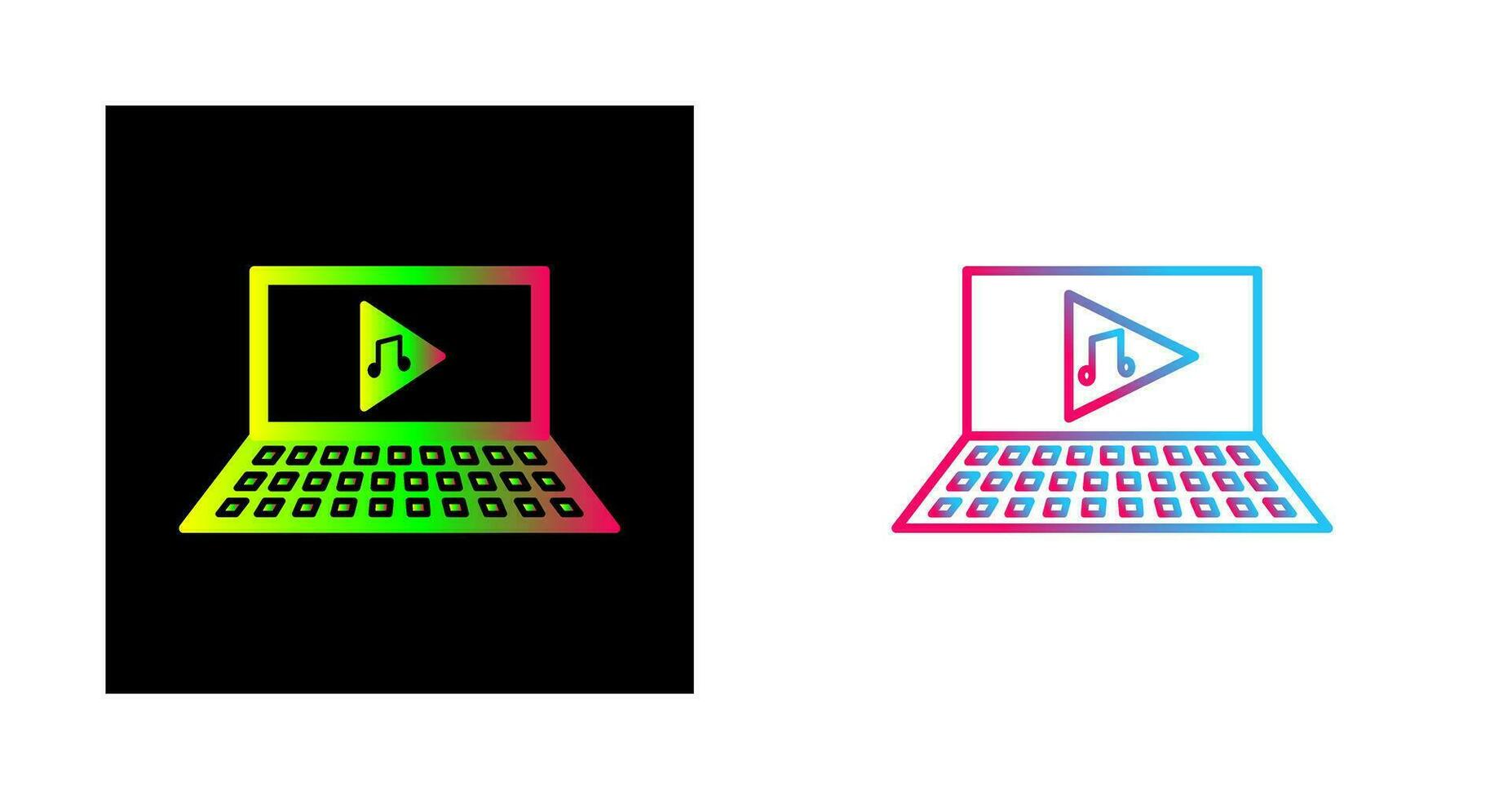Unique Play Music Vector Icon