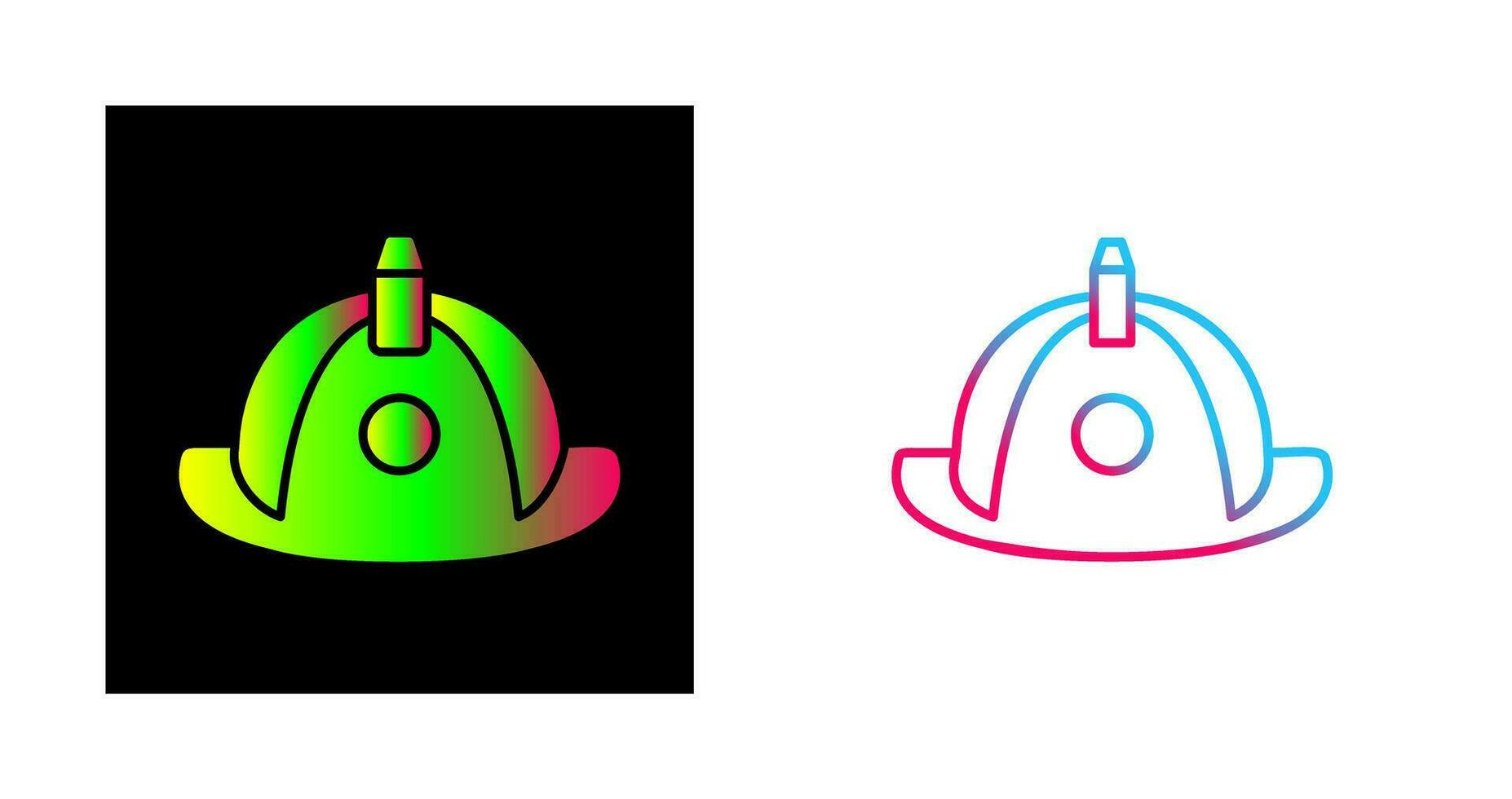 Unique Firefighter Hat Vector Icon