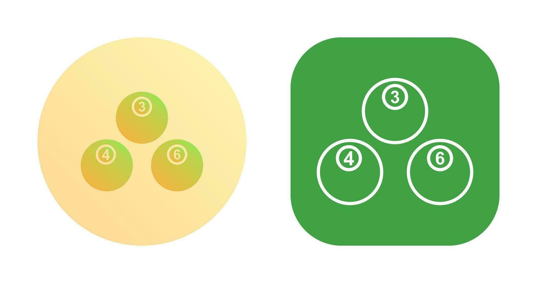 Unique Snooker Balls Vector Icon