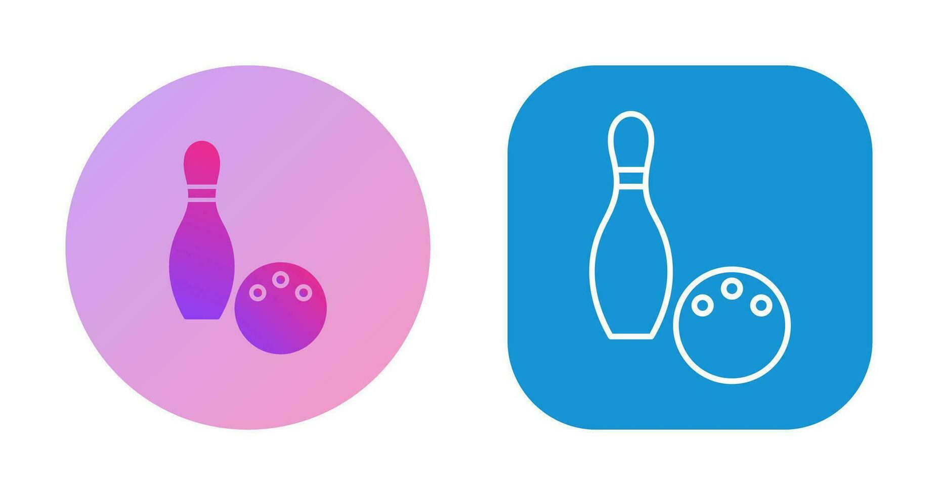 Unique Bowling Vector Icon