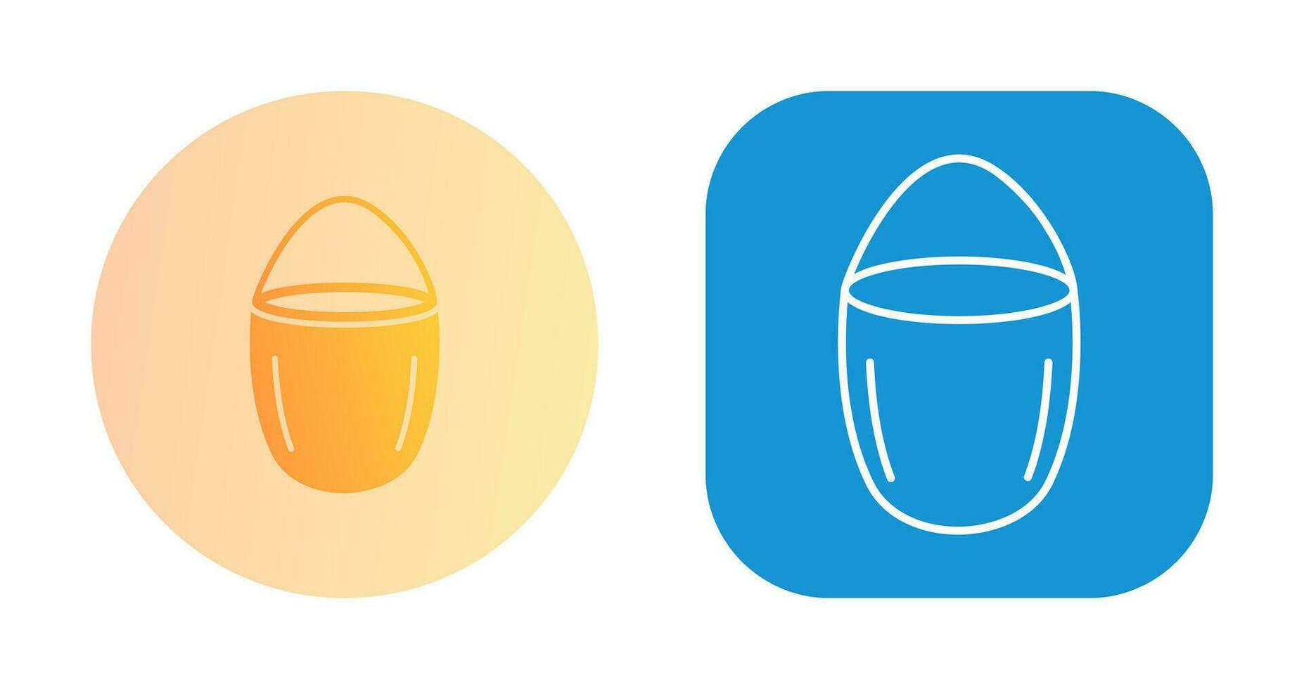 Unique Water Bucket Vector Icon