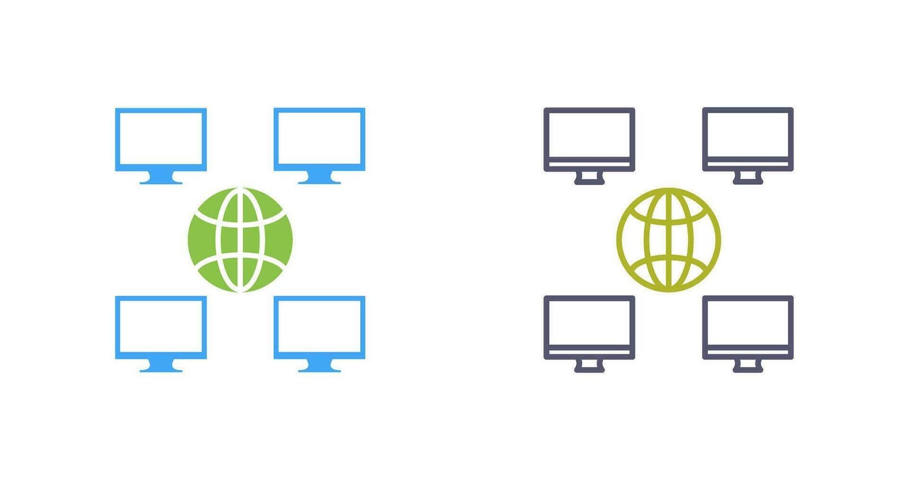 Unique Company Network Vector Icon
