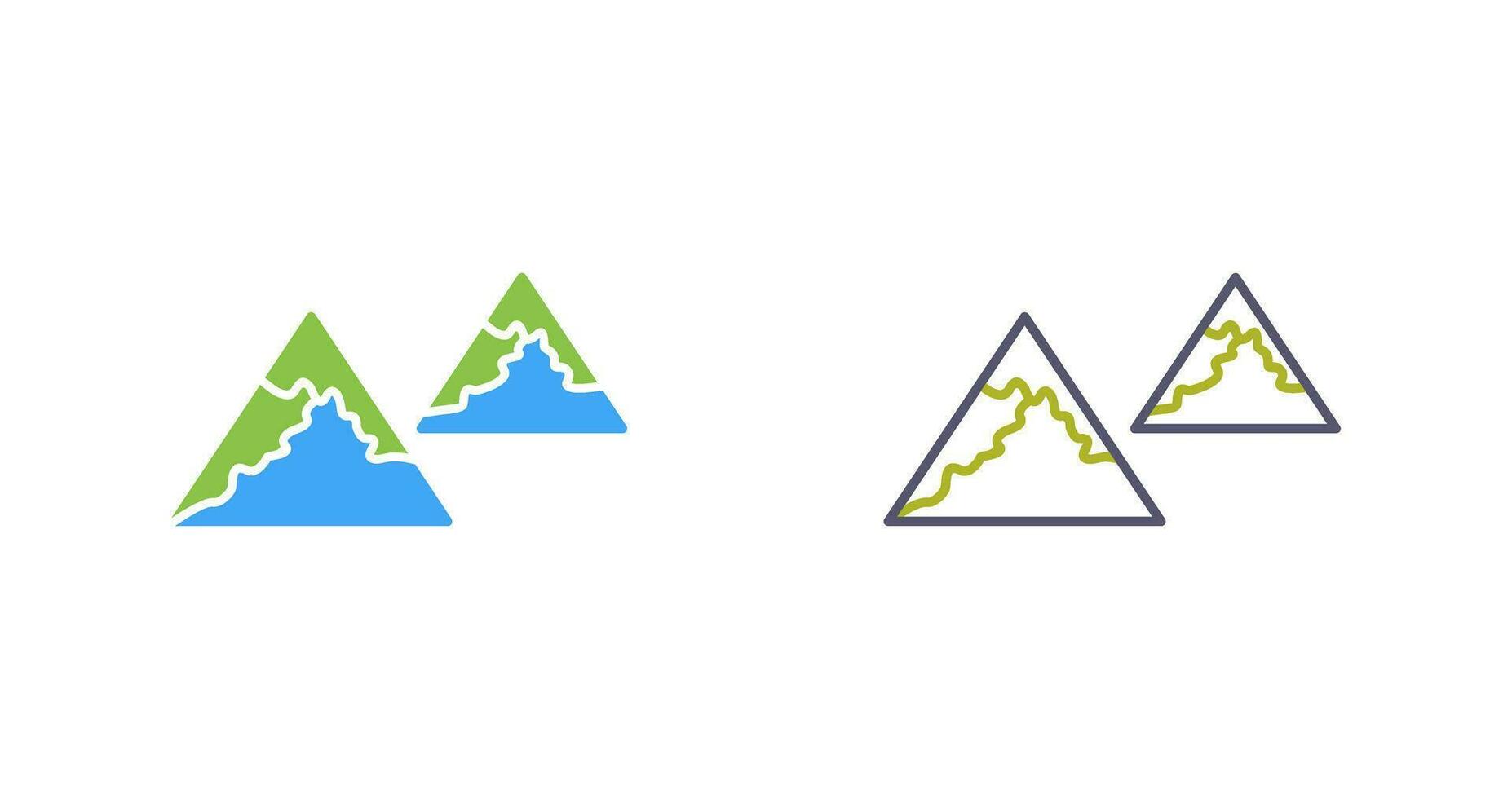 Unique Mountains Vector Icon