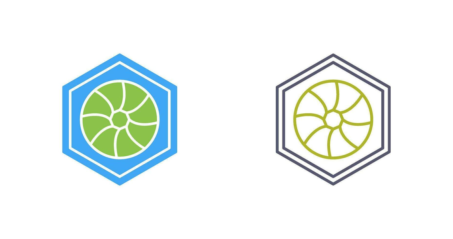 Unique Hexagonal Diaphram Vector Icon