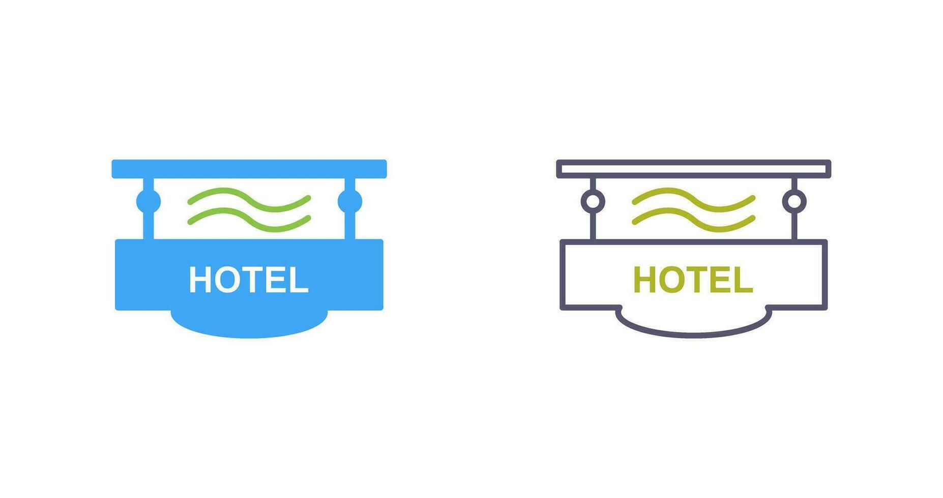 icono de vector de signo de hotel