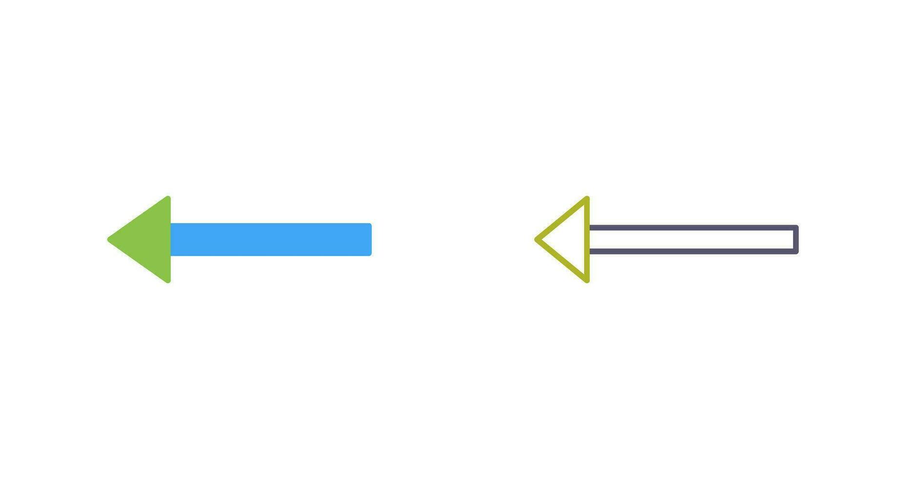 Unique Left Arrow Vector Icon