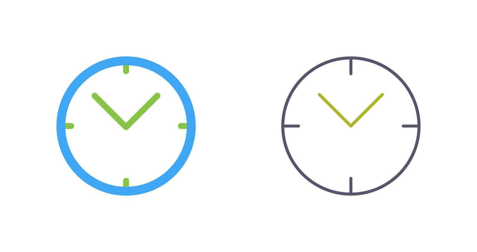 Unique Clock Vector Icon