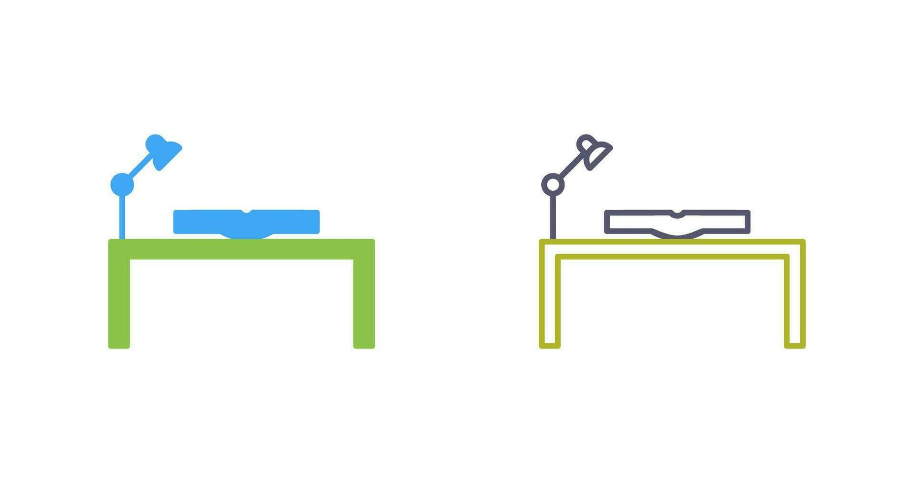 Unique Study Desk Vector Icon