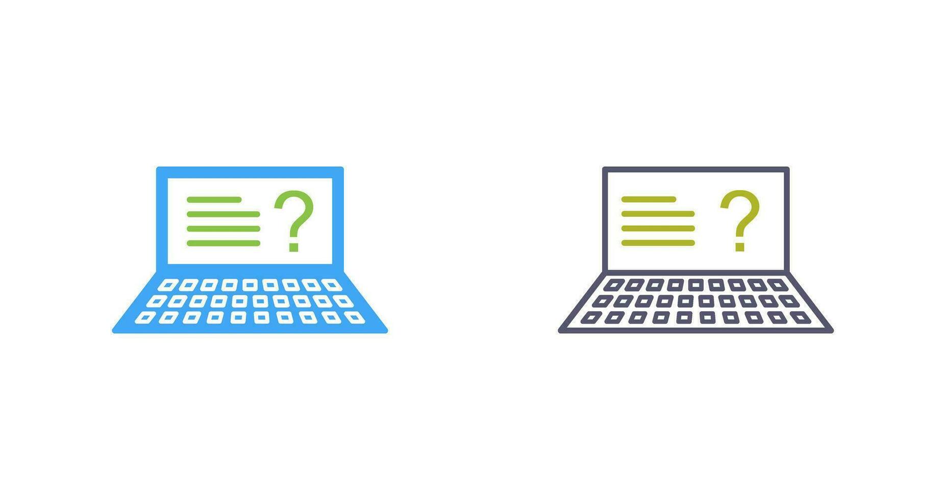 Unique Online Exam Vector Icon