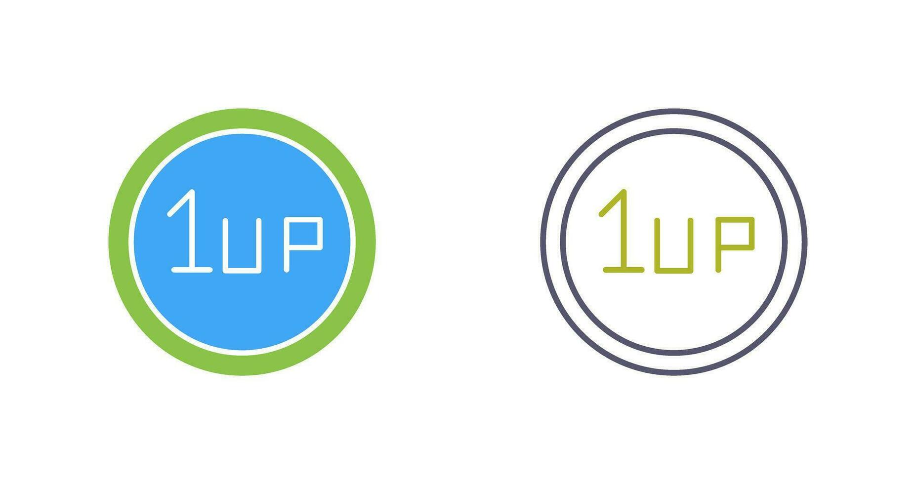 Unique 1UP Vector Icon