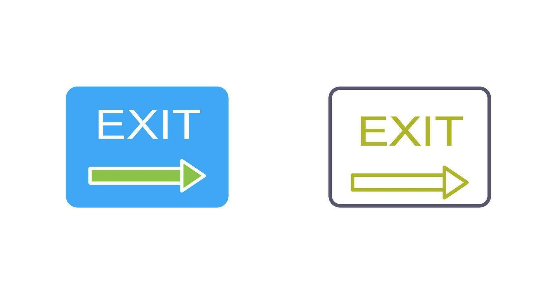 Unique Exit Vector Icon