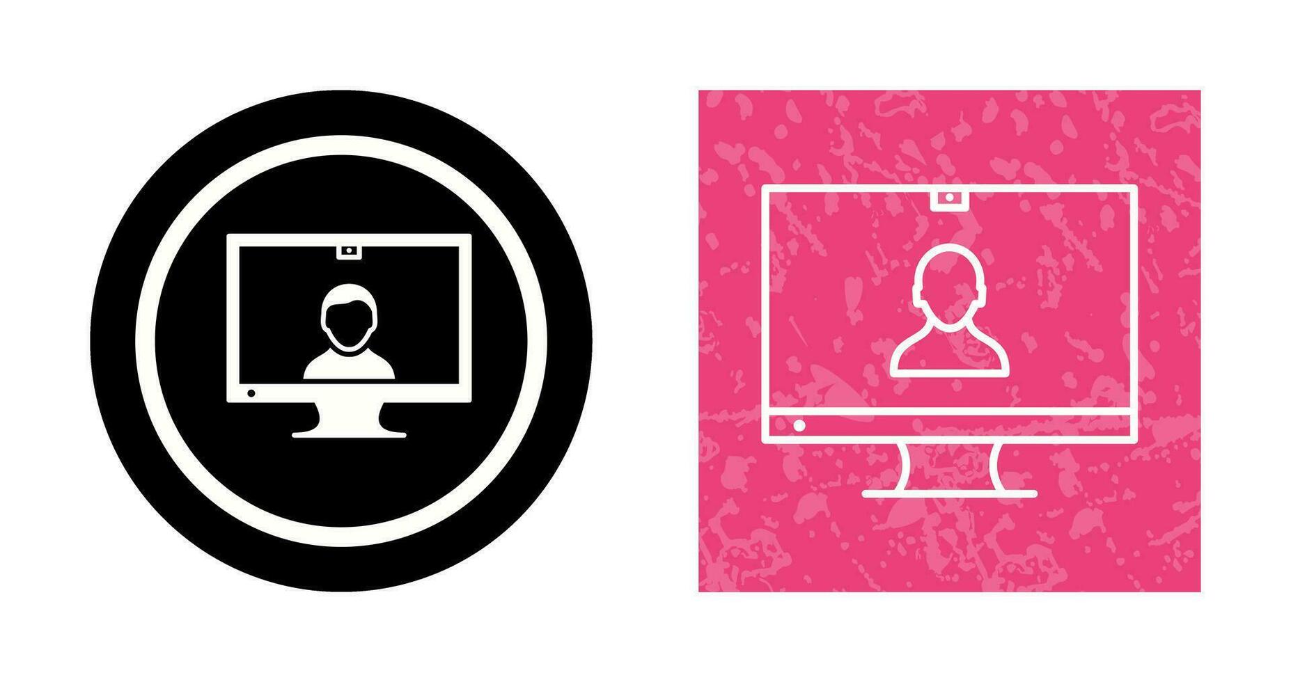 Unique Video Communication Vector Icon