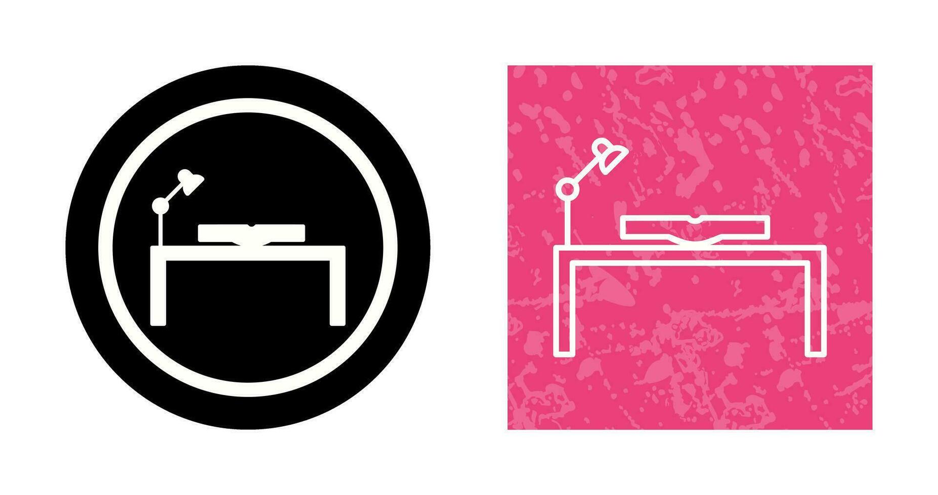 Unique Study Desk Vector Icon