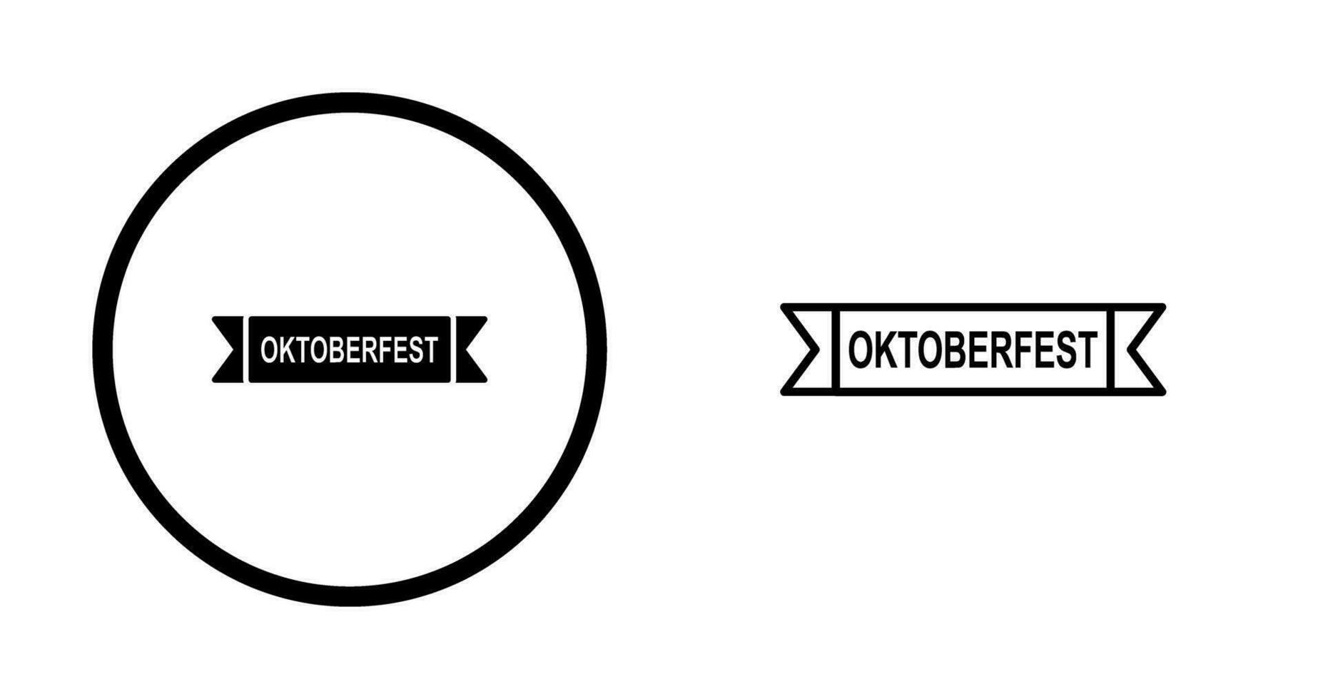 icono de vector de banner de oktoberfest