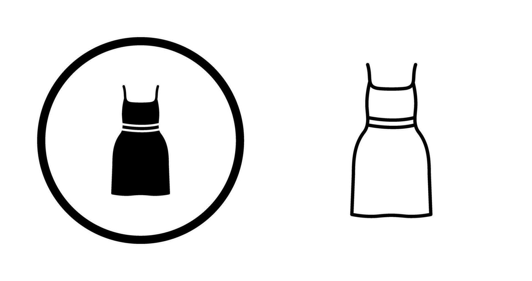 Cocktail Dress Vector Icon