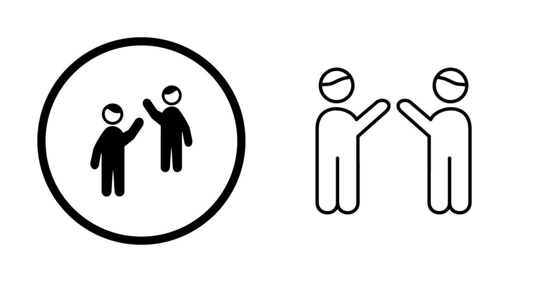 Waing to people Vector Icon