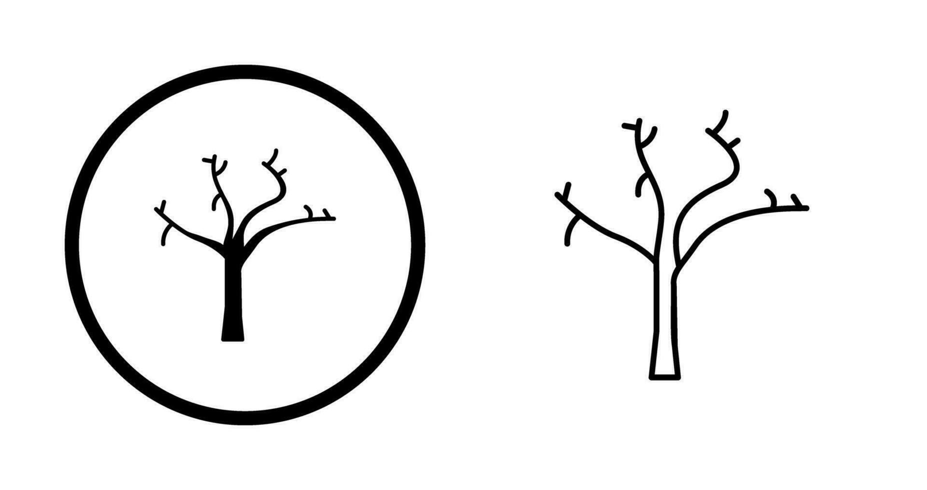 Tree with no Leaves Vector Icon