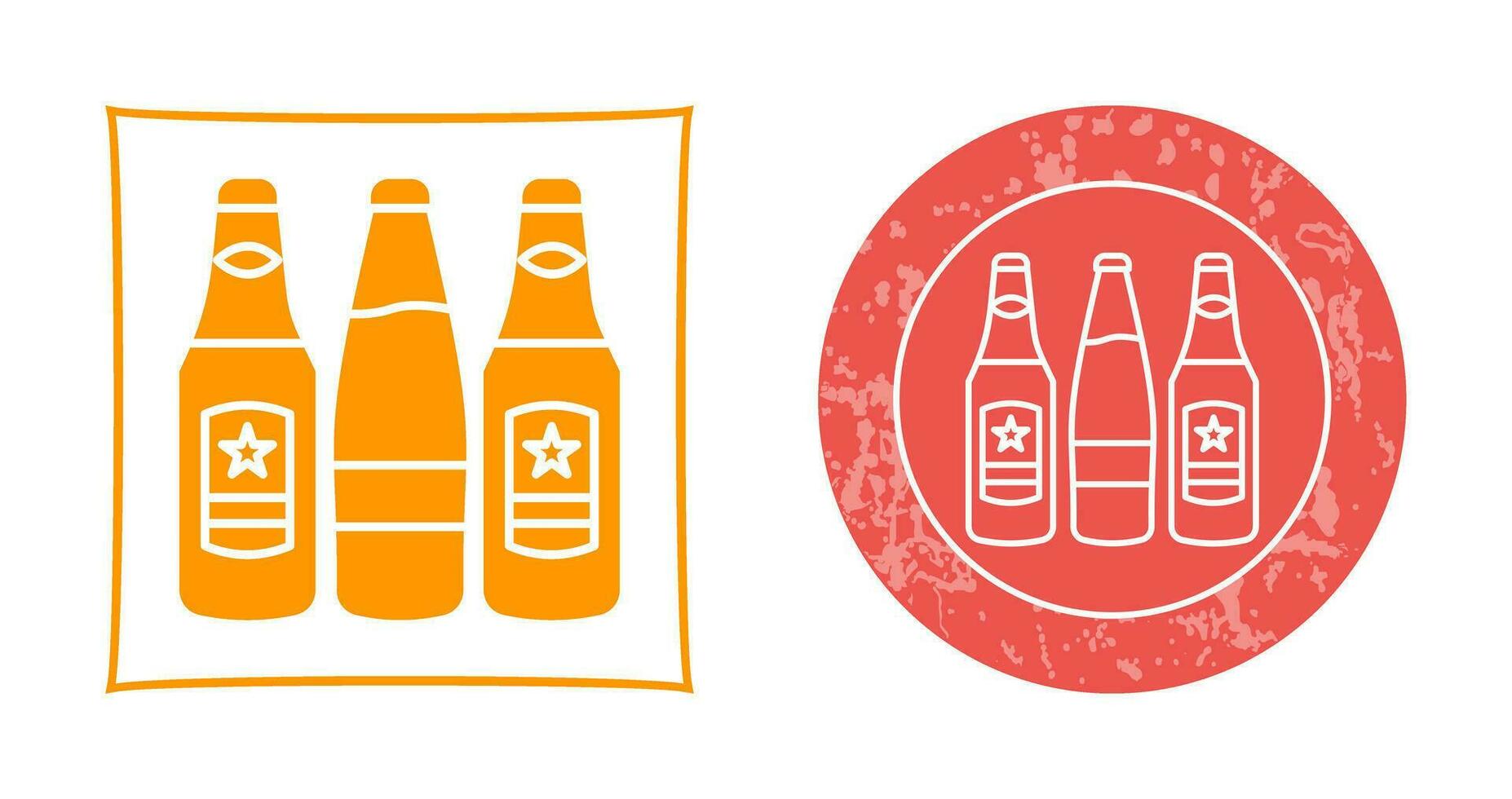 icono de vector de botellas de cerveza