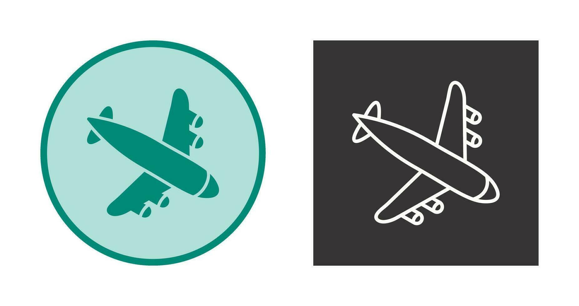 Landing Airplane Vector Icon