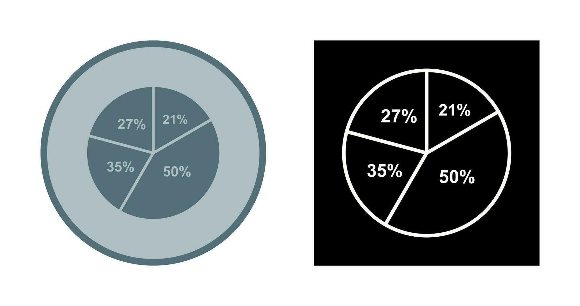 icono de vector de gráfico circular