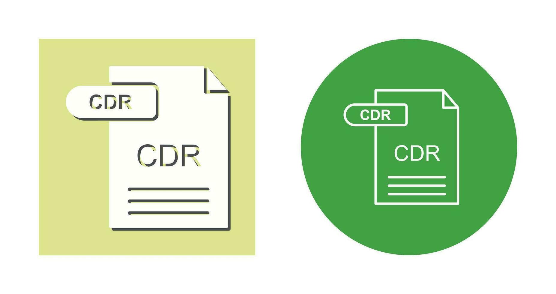 icono de vector de cdr