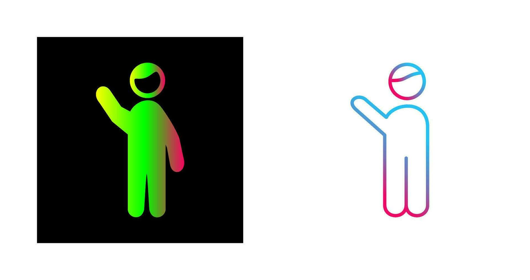 Waving to people Vector Icon