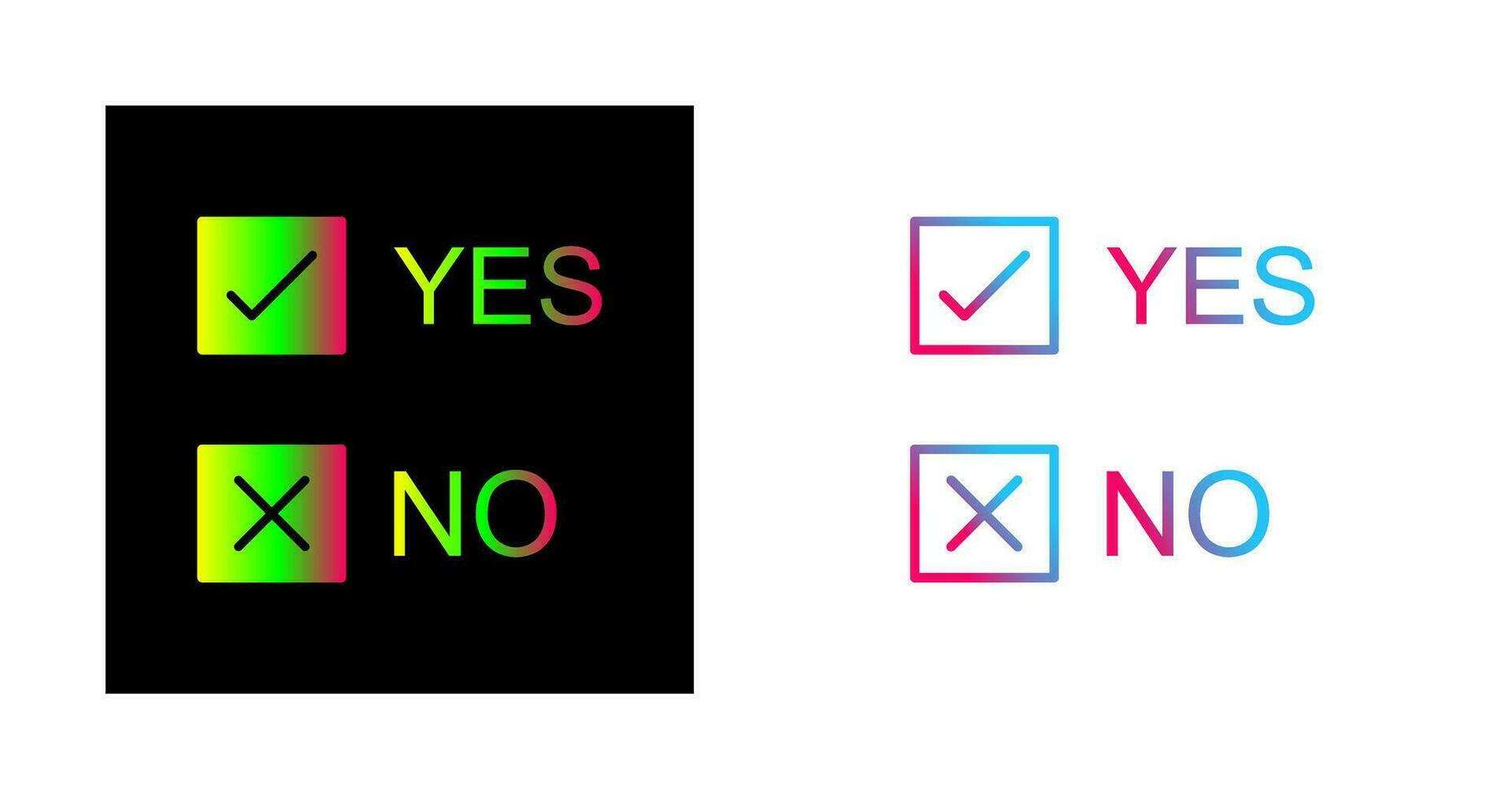 Yes No Option Vector Icon