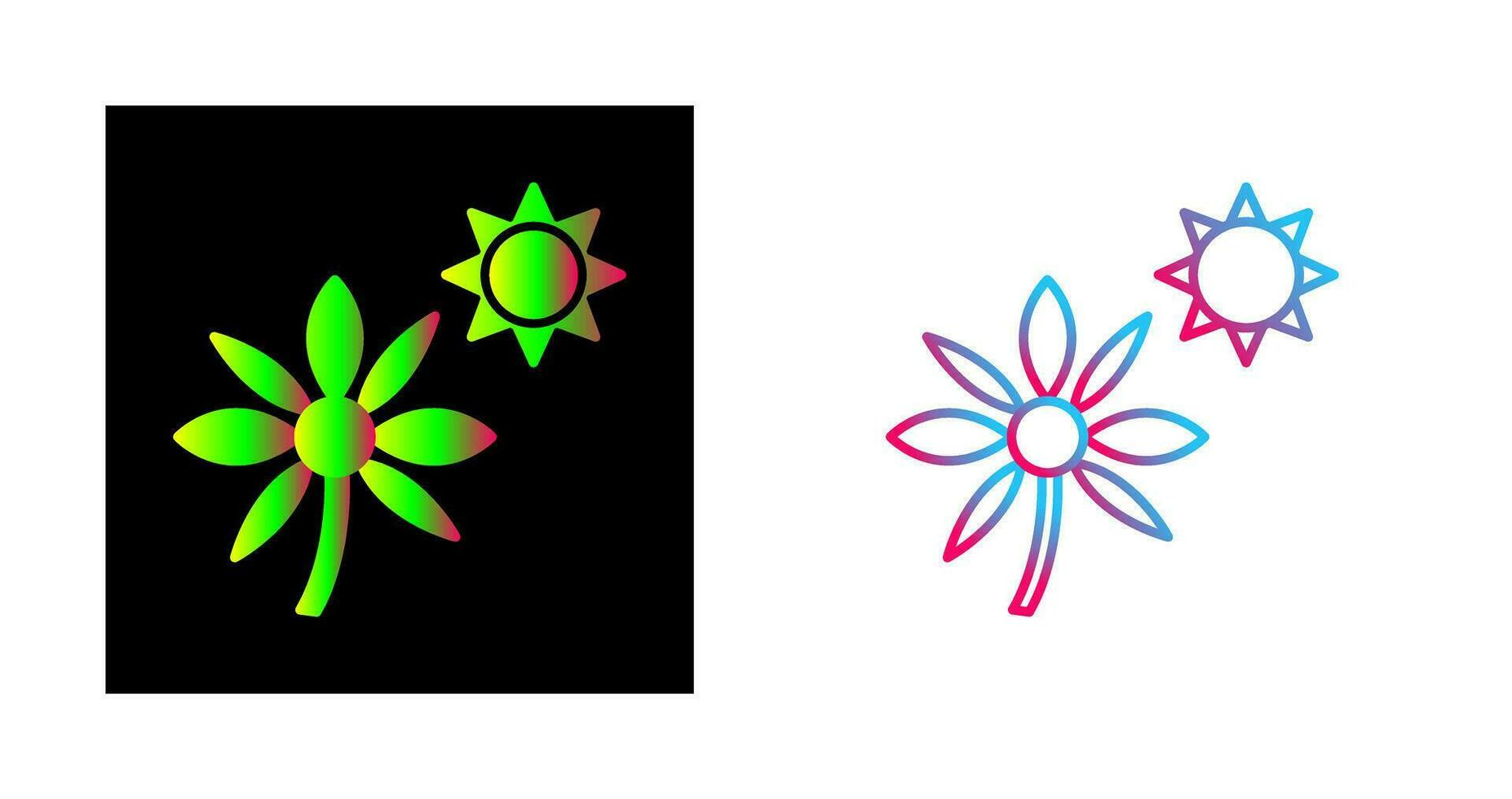 Flower in sunlight Vector Icon