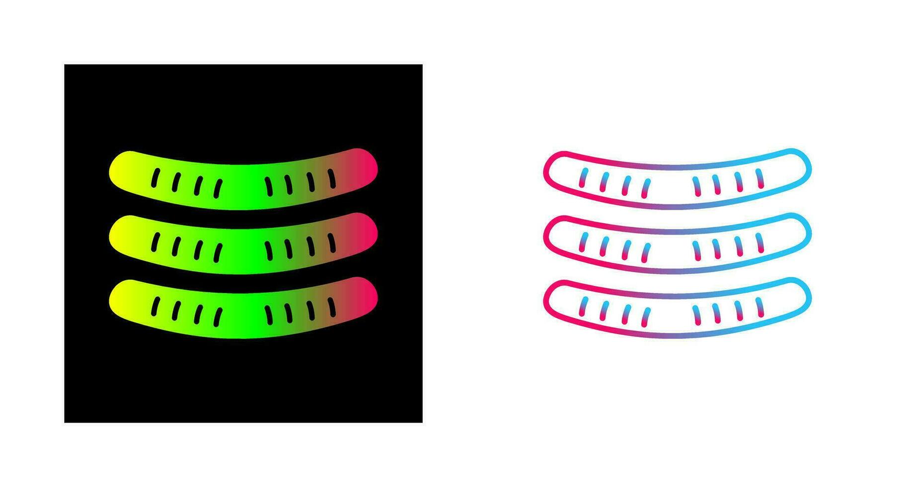 icono de vector de salchichas