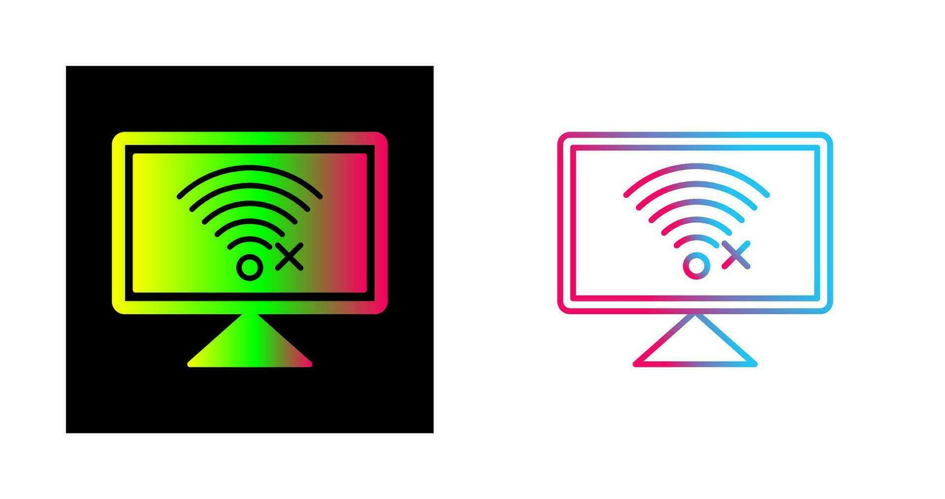 Disconnected Network Vector Icon