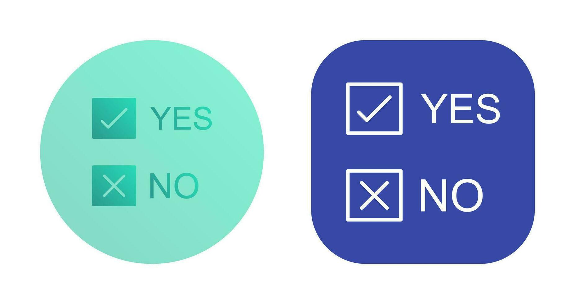 Yes No Option Vector Icon