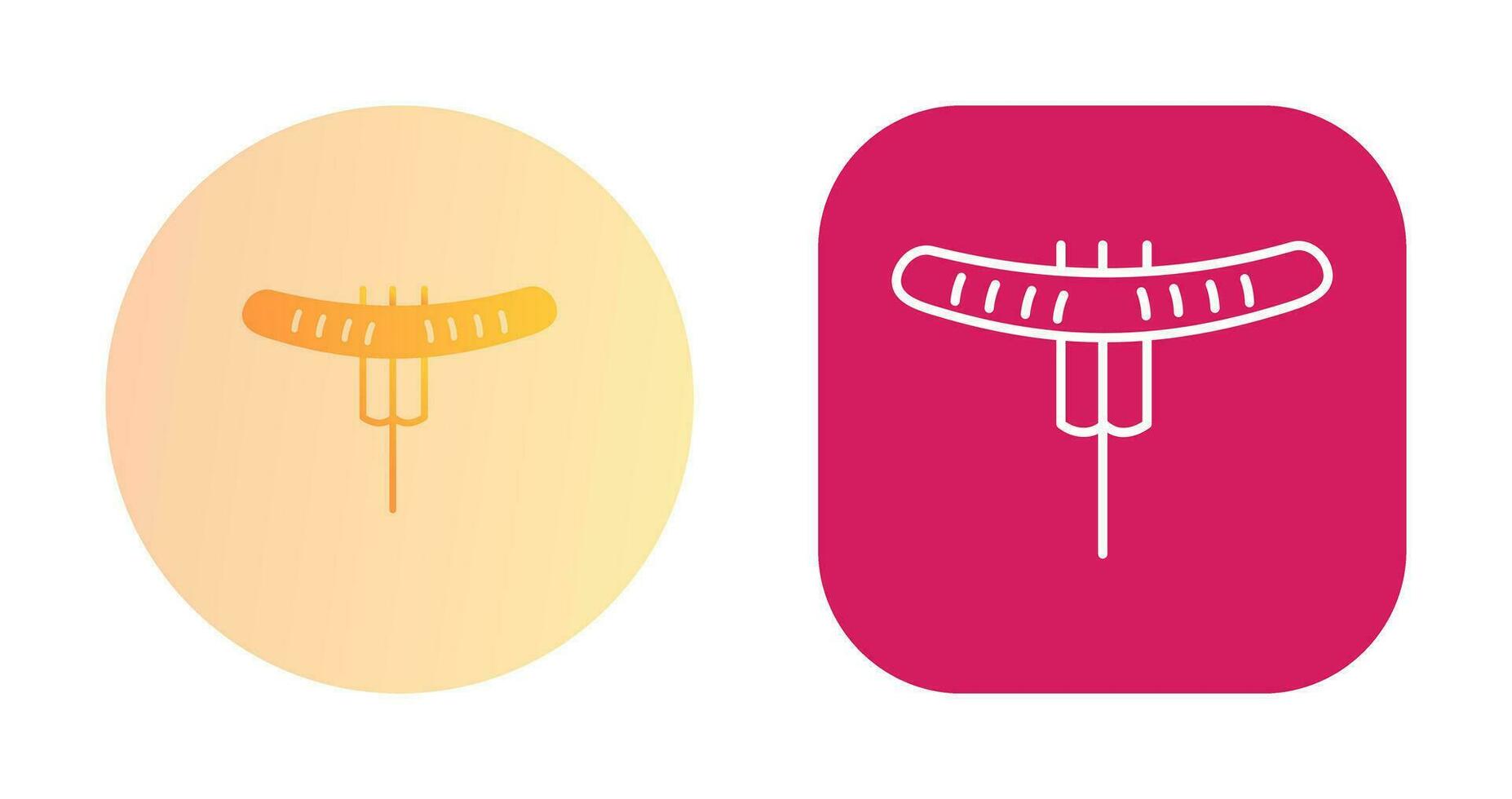 Sausage on Fork Vector Icon