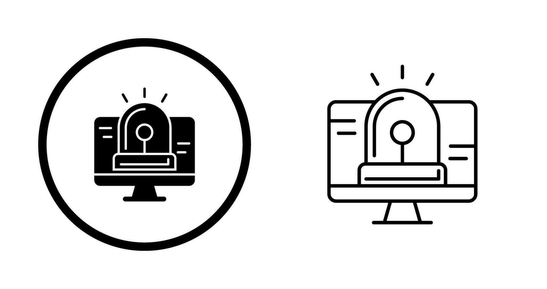 Hacking Alarm Vector Icon