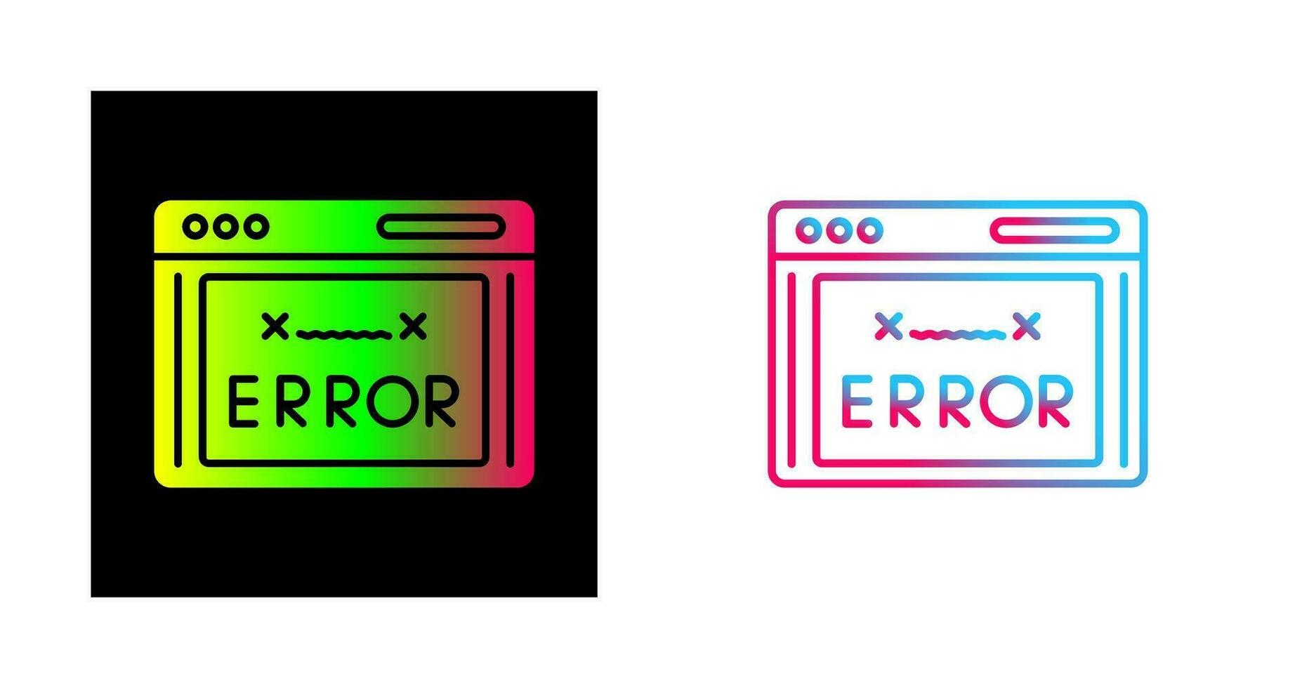 icono de vector de código de error