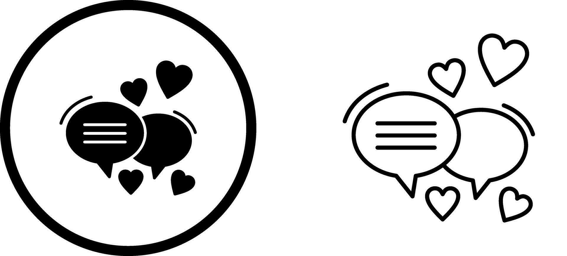 Love Chat Vector Icon