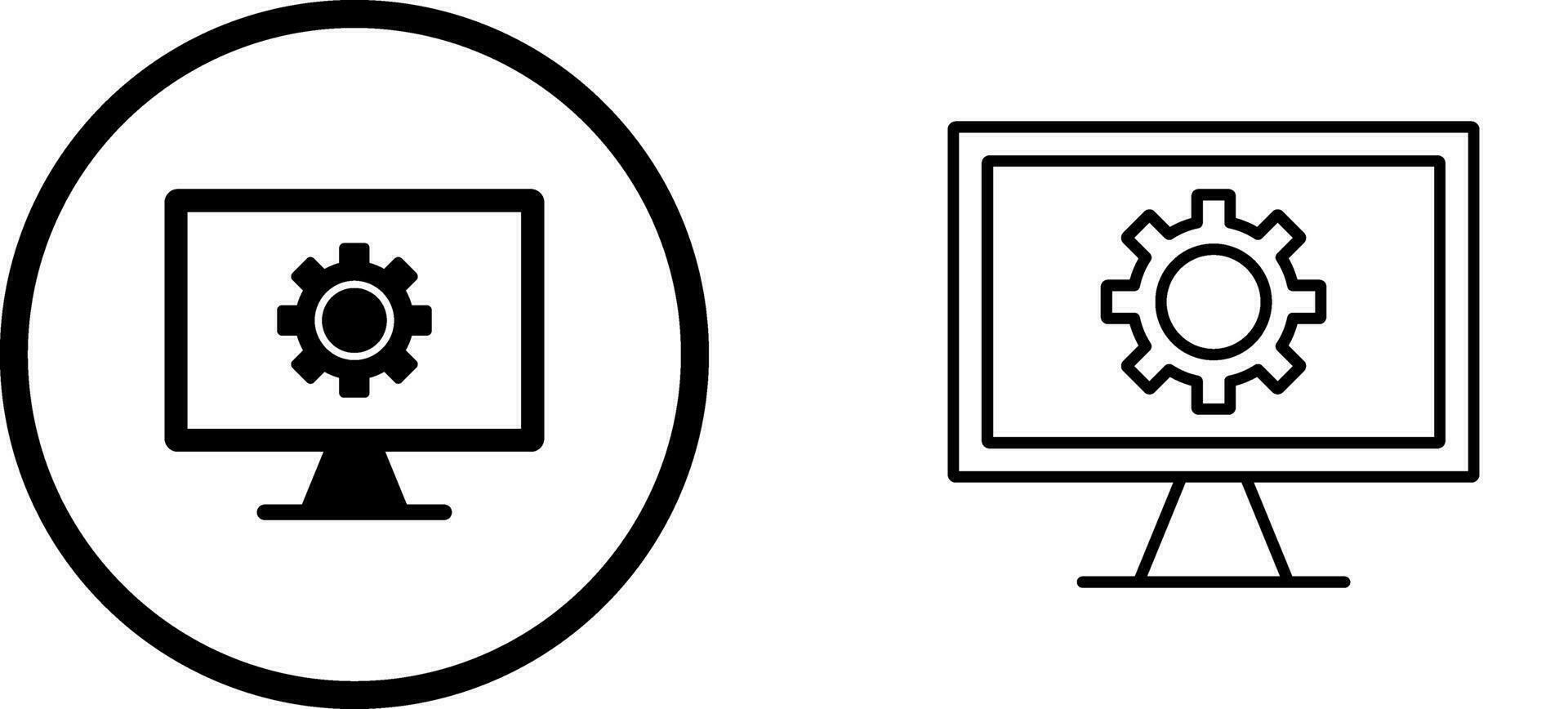 Monitor Screen Vector Icon
