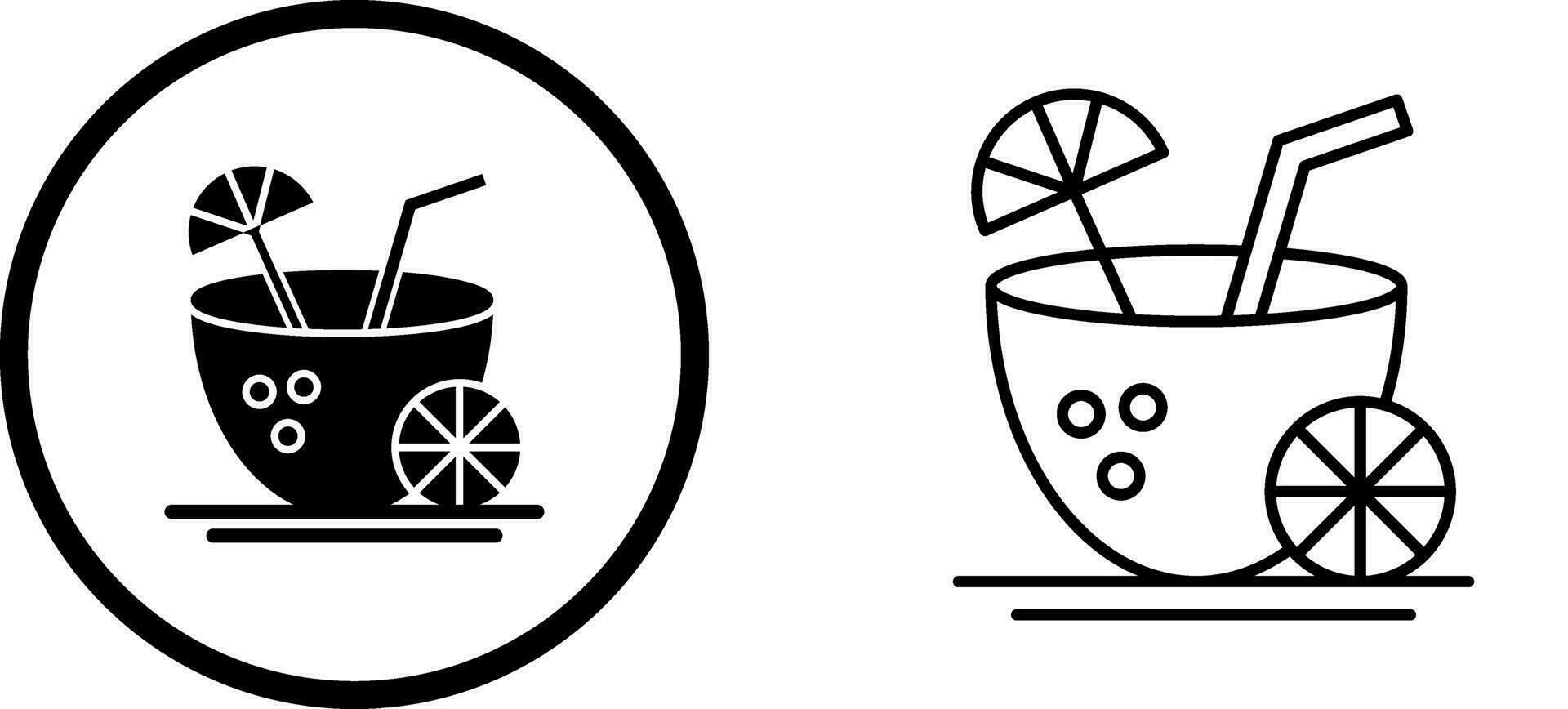 Coconut Drink Vector Icon