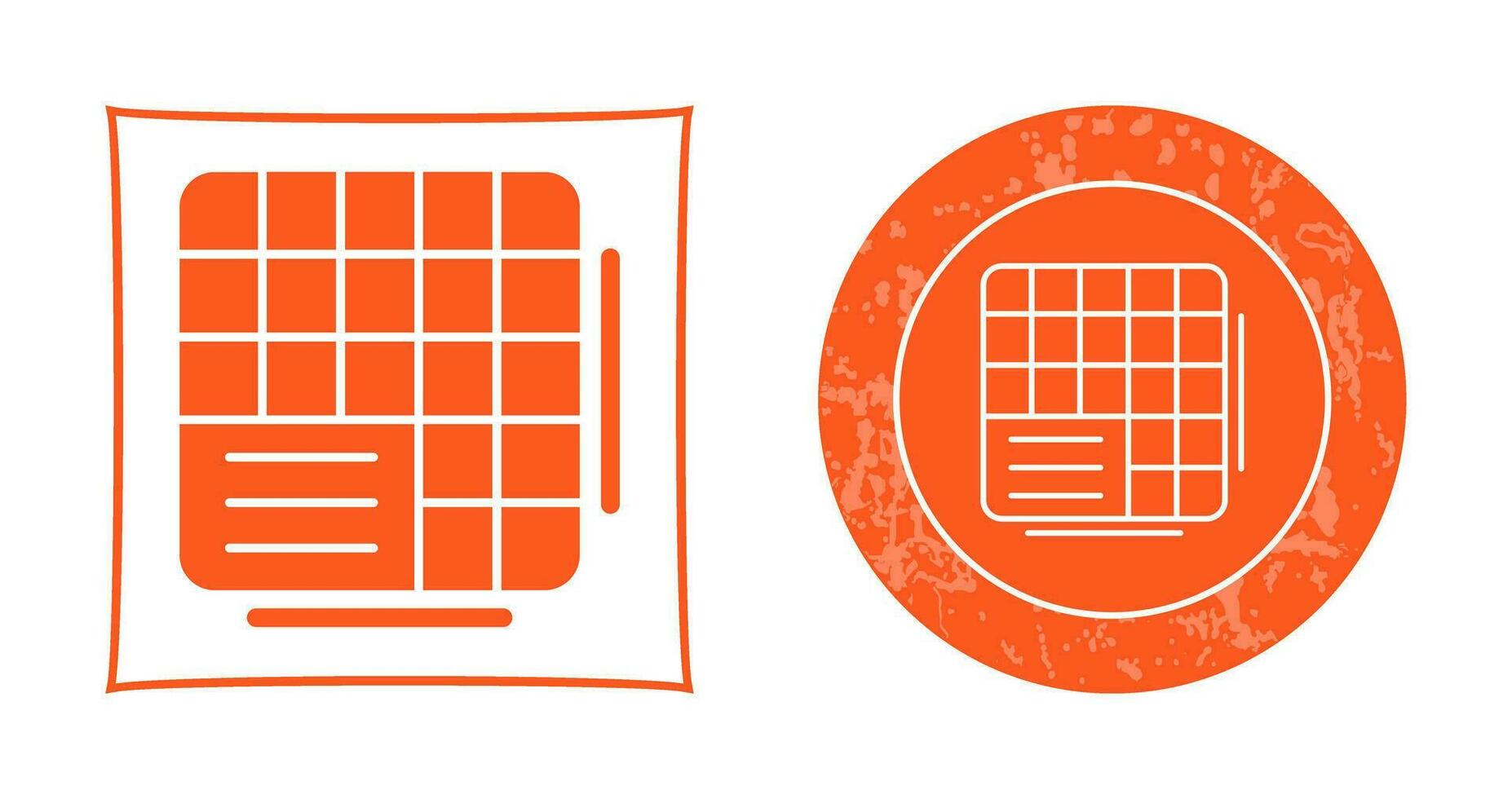 Table Data Vector Icon