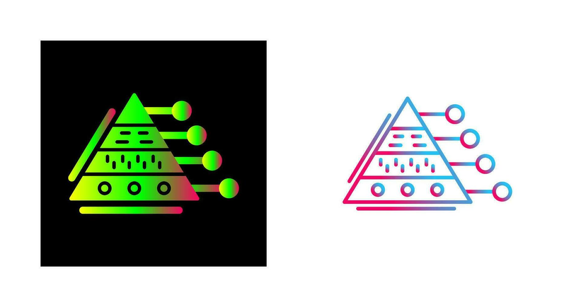 Pyramid Graph Vector Icon