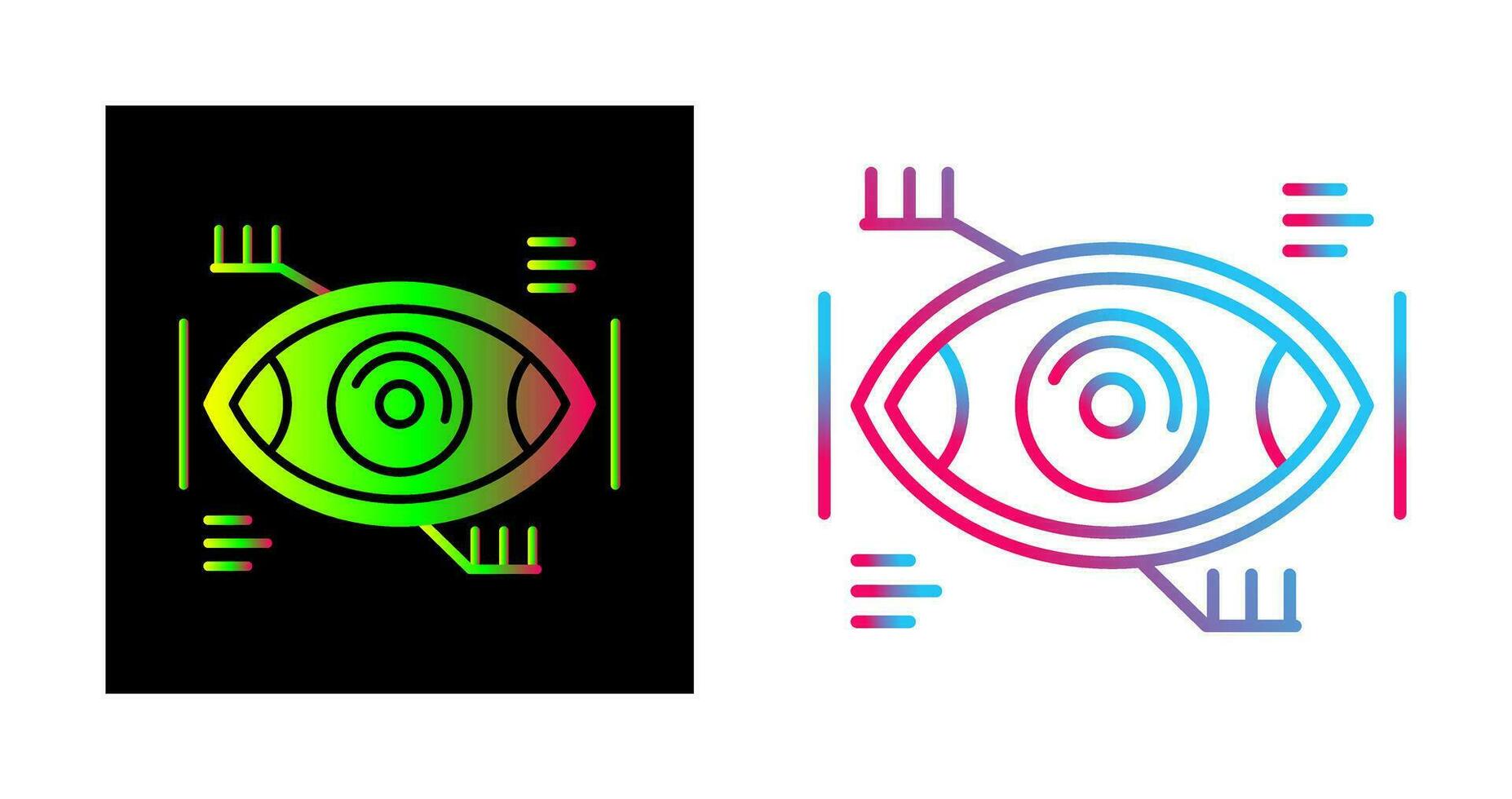 icono de vector de reconocimiento ocular