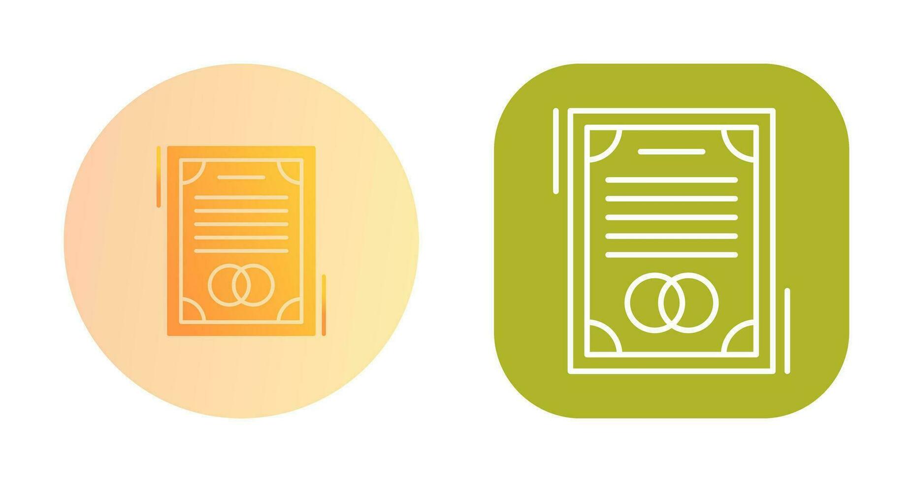 Wedding Contract Vector Icon