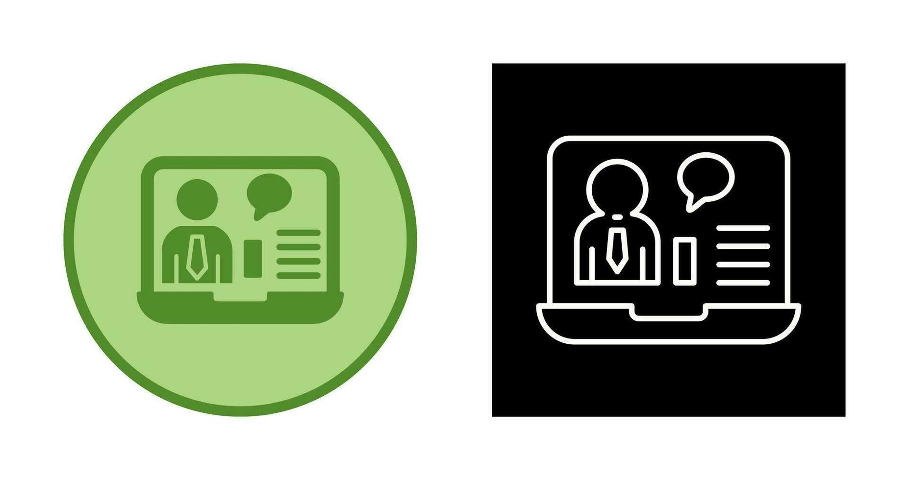 Online Job Interview Vector Icon