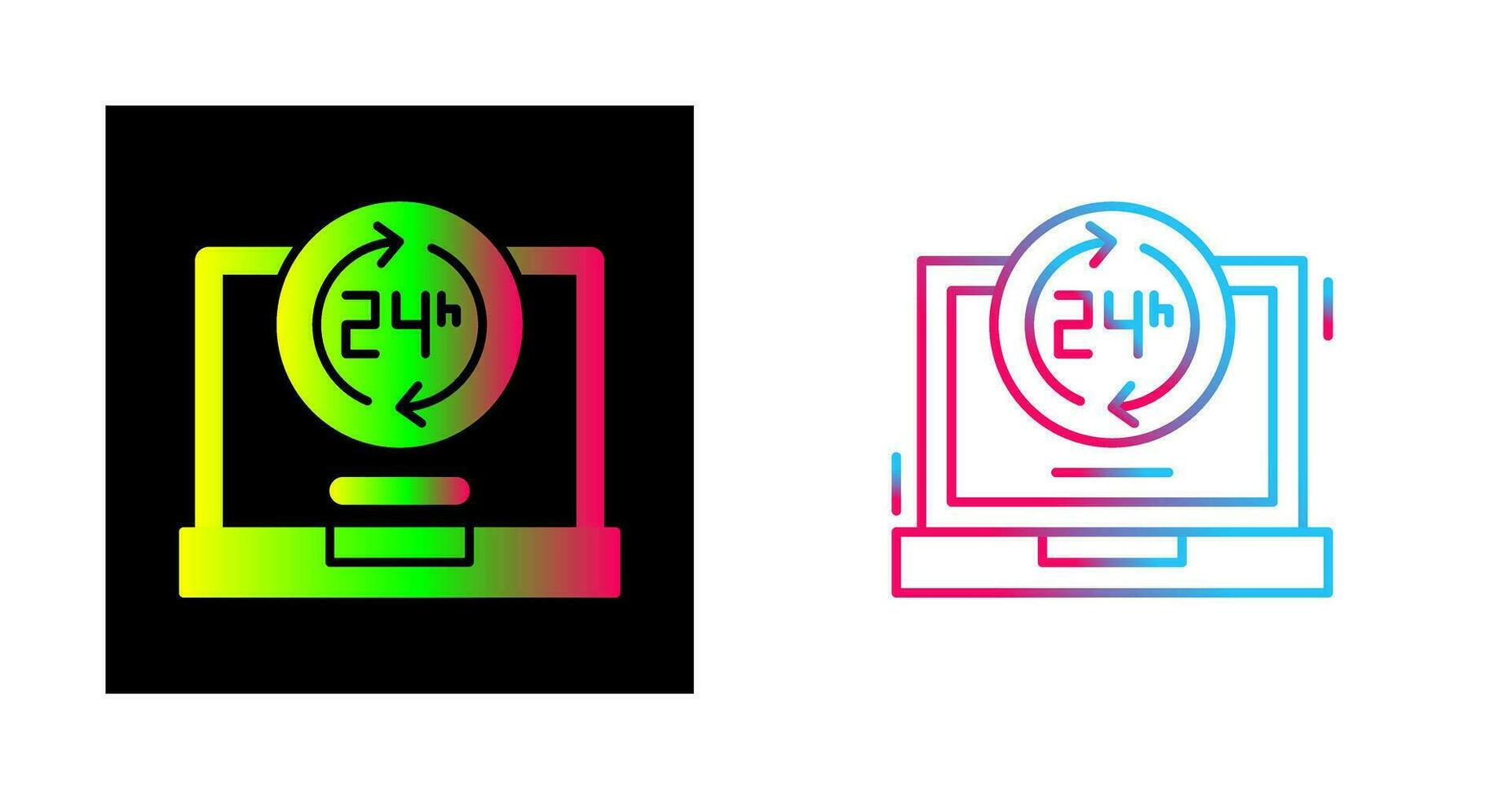 24 Hours Vector Icon