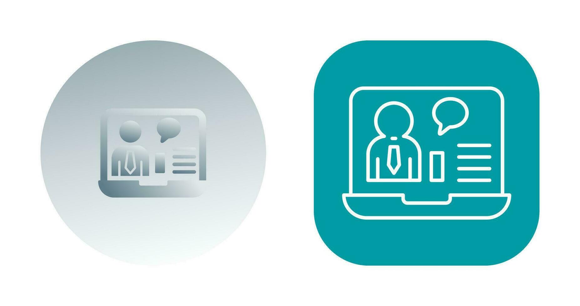 Online Job Interview Vector Icon