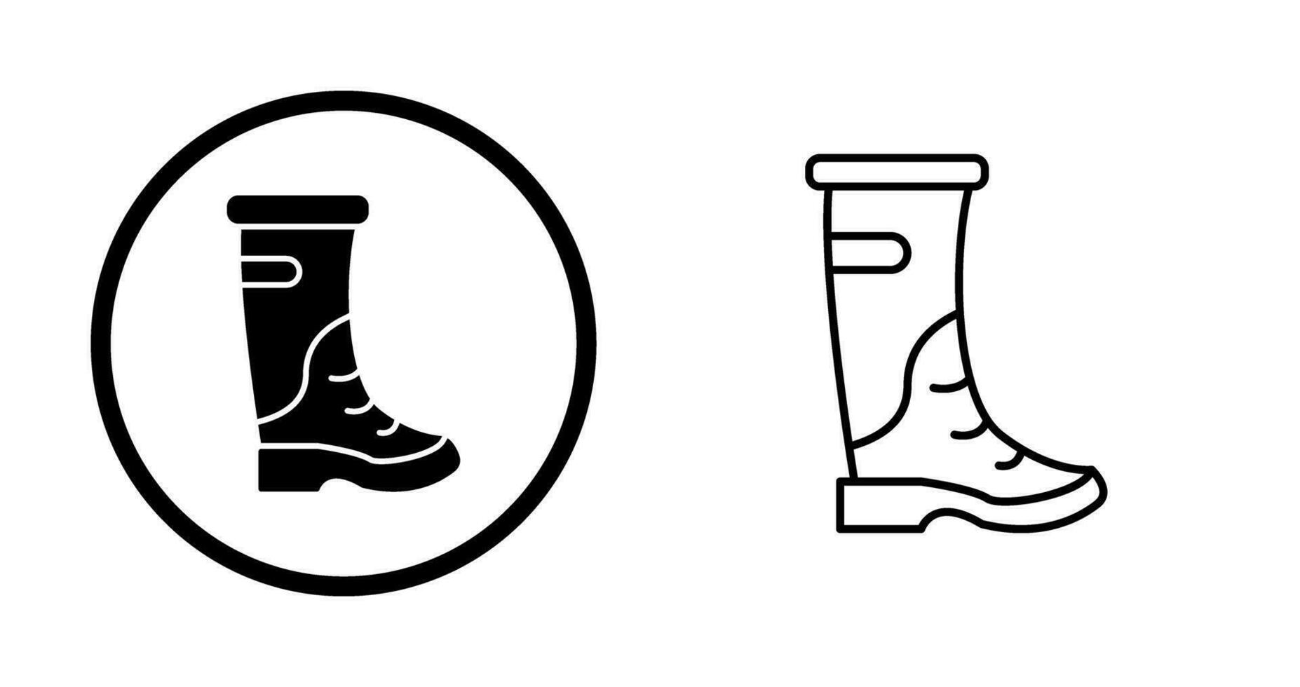 icono de vector de botas de lluvia