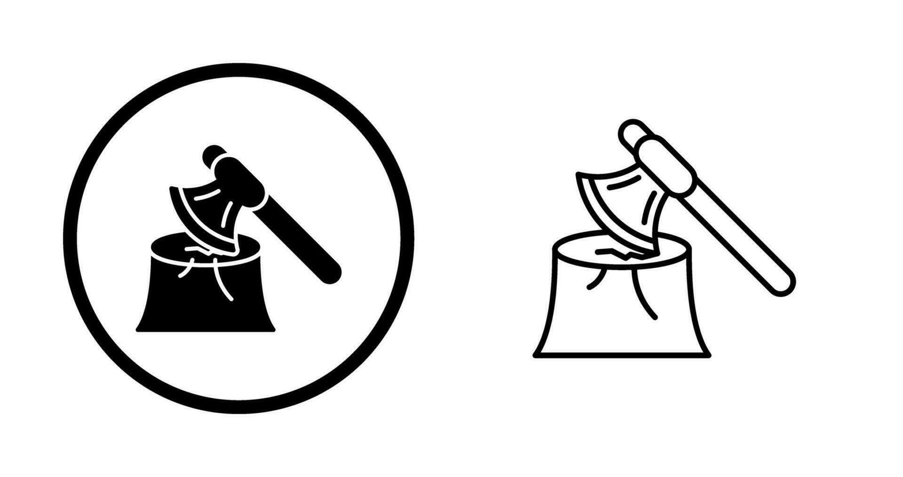 Wood Axe Vector Icon